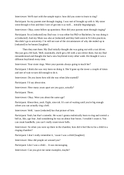 Bristolian Change Ringing Interview 110225 Anonymised Transcript