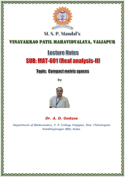 Compact metric spaces