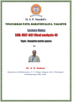 Complete metric spaces