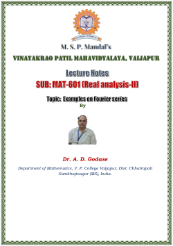 Examples on Fourier series