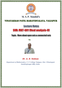 More about open sets and connected sets