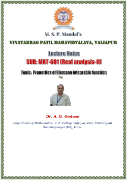 Properties of Riemann integrable function