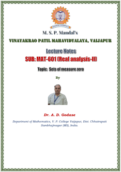 Sets of measure zero