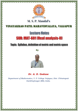 Definition of metric space