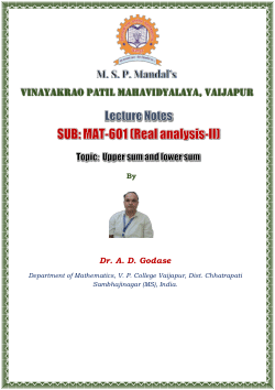 Upper sum and lower sum