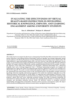 Evaluating the Effectiveness of Virtual Reality-Based Instruction in Developing Historical Knowledge, Empathy, and Learning Engagement Among University Students