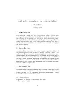 dark matter annihilation via scalar mediators