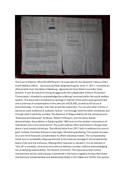 Official Apology from the State of Salzburg Regarding Institutional Abuse (2011)