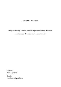 <b>Drug trafficking, violence, and corruption in Central America: </b><b>development dynamics and current trends.</b>