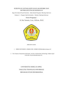 HUBUNGAN ANTARA KEPUASAN AKADEMIK DAN KETERGANTUNGAN KEPADA AI