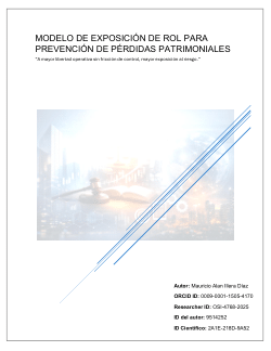 MODELO DE EXPOSICIÓN DE ROL PARA PREVENCIÓN DE PÉRDIDAS PATRIMONIALES