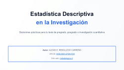 Estadística Descriptiva en la Investigación