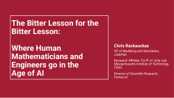 The Bitter Lesson for the Bitter Lesson: Where Human Mathematicians and Engineers go in the Age of AI