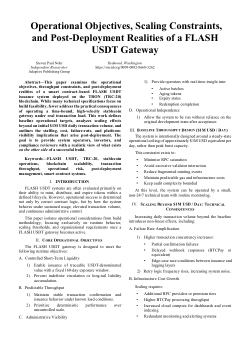 Operational Objectives, Scaling Constraints, and Post-Deployment Realities of a FLASH USDT Gateway