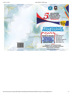 THEME: The Role of Applicable Technologies in Engendering Socio-Economic Development (Proceedings of the 2025 5th International Conference of the Society for the Advancement of ICT & Comparative Knowledge (SOCTHADICKconf’25) PAPER TITLES: INVESTIGATING IN-DEPTH KNOWLEDGE OF CYBERCRIME AMONG NIGERIANS & PERSPECTIVE OF INFORMATION AND COMMUNICATION TECHNOLOGY AS A WEAPON PROMOTING YOUTH EMPLOYMENT)