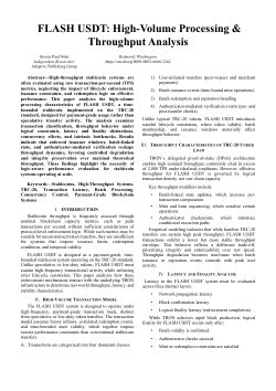 FLASH USDT: High-Volume Processing & Throughput Analysis