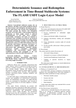 Deterministic Issuance and Redemption Enforcement in Time-Bound Stablecoin Systems: The FLASH USDT Logic-Layer Model