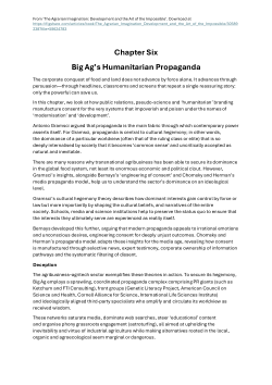 Big Ag’s Humanitarian Propaganda: Corporate Narratives and the Struggle for Food Sovereignty