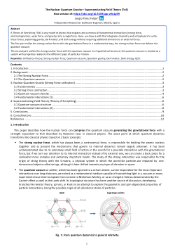 <b>The Nuclear Quantum Gravity + Superconducting Field Theory (ToE)</b>