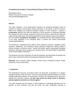 Jurisdictional Sovereignty: A Consent-Based Critique of Divine Authority