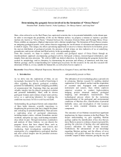 <b>Determining the geogenic forces involved in the formation of “Orcus Patera”</b>