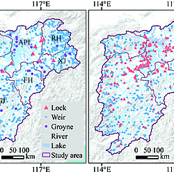 data for identifying and processing river barriers