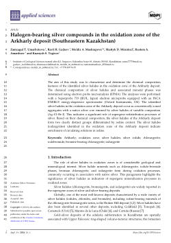 Halogen-bearing silver compounds in the oxidation zone of the Arkharly deposit (Southeastern Kazakhstan)