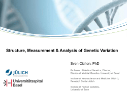 Structure, Measurement & Analysis of Genetic Variation