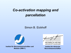 Co-activation mapping and parcellation