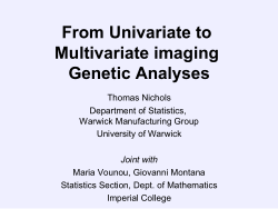 From Univariate to Multivariate imaging Genetic Analyses