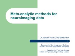 Meta-analytic methods for neuroimaging data