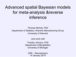 Advanced spatial Bayesian models for meta-analysis & reverse inference