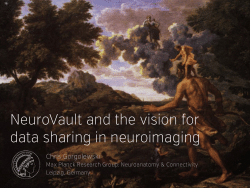 NeuroVault and the vision for data sharing in neuroimaging