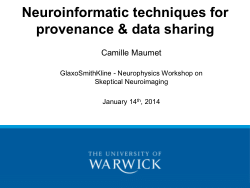 Neuroinformatic techniques for provenance & data sharing