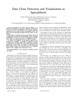 Data Clone Detection and Visualization in Spreadsheets
