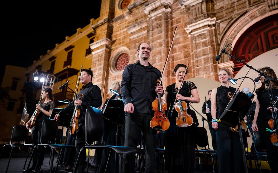 Philharmonia at Caragena International Festival, credit Wilfredo Amaya Philharmonia on stage at Caragena International Festival