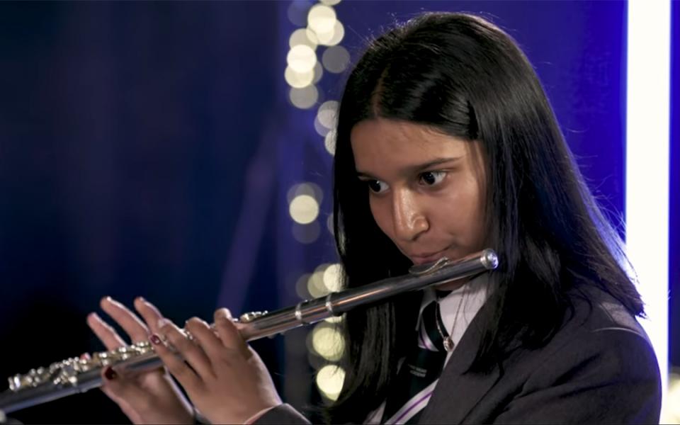 Young Musician during Philharmonia Christmas Card shoot Young Musician during Philharmonia Christmas Card shoot
