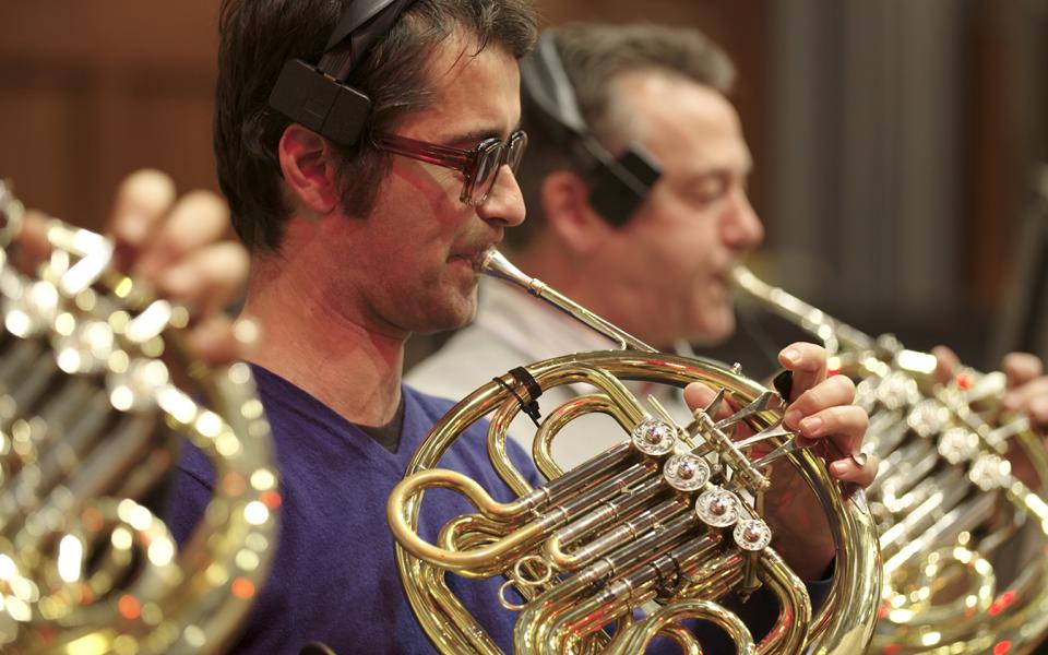Carsten WIlliams, Air Studios, credit Marina Vidor Horn player Carsten Williams at Air Studios