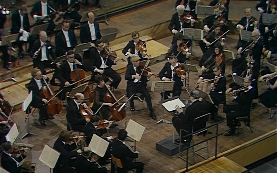 Philharmonia Otto Klemperer, credit BBC Studios Otto Klemperer and the Philharmonia Orchestra on stage