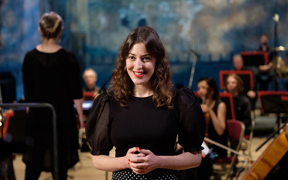 Philharmonia Sessions, Lucy Drever 1, credit Luca Migliore Photo of Lucy Drever at the Philharmonia Sessions