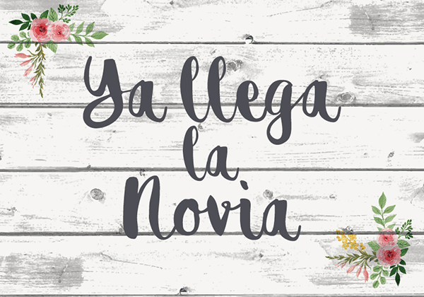 Cartel "Aquí viene la novia" - Photocallme