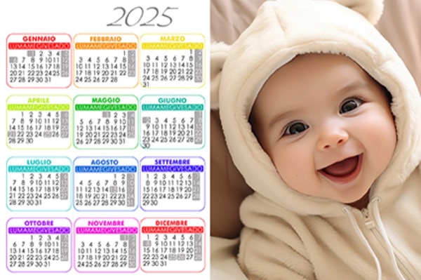 Visuazza il modello Calendario 2025