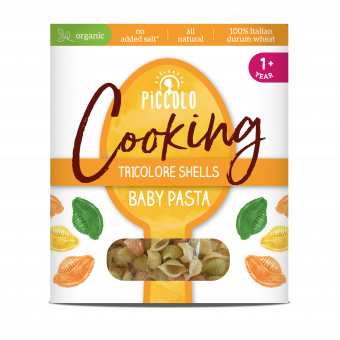 Product image for Piccolo Organic Cooking Tricolore Shells Baby Pasta 1 Year+