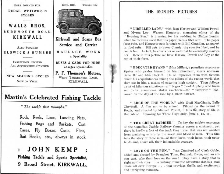 Albert Kinema programme 2