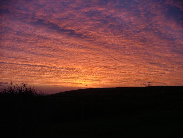 Monday's sky before sunrise