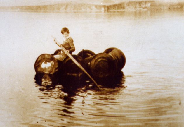 Homemade boat at Scapa 1936