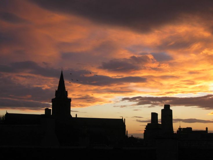 Sunset beyond Cathedral