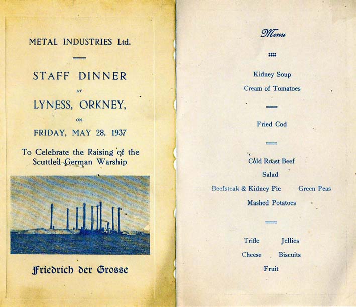 Celebration Menue 1937.