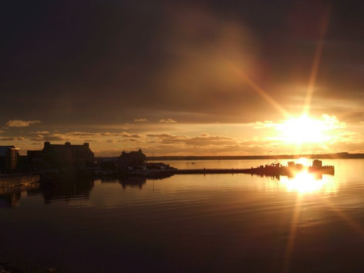 sunrise over Burray Pier