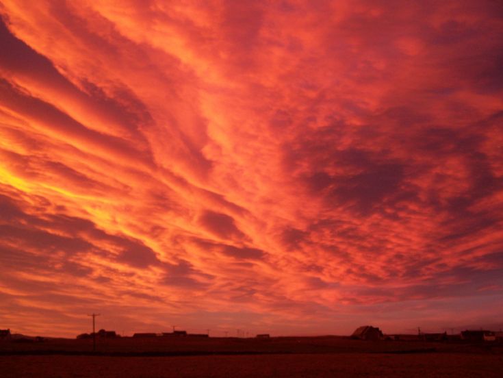 sunset over Harray in January